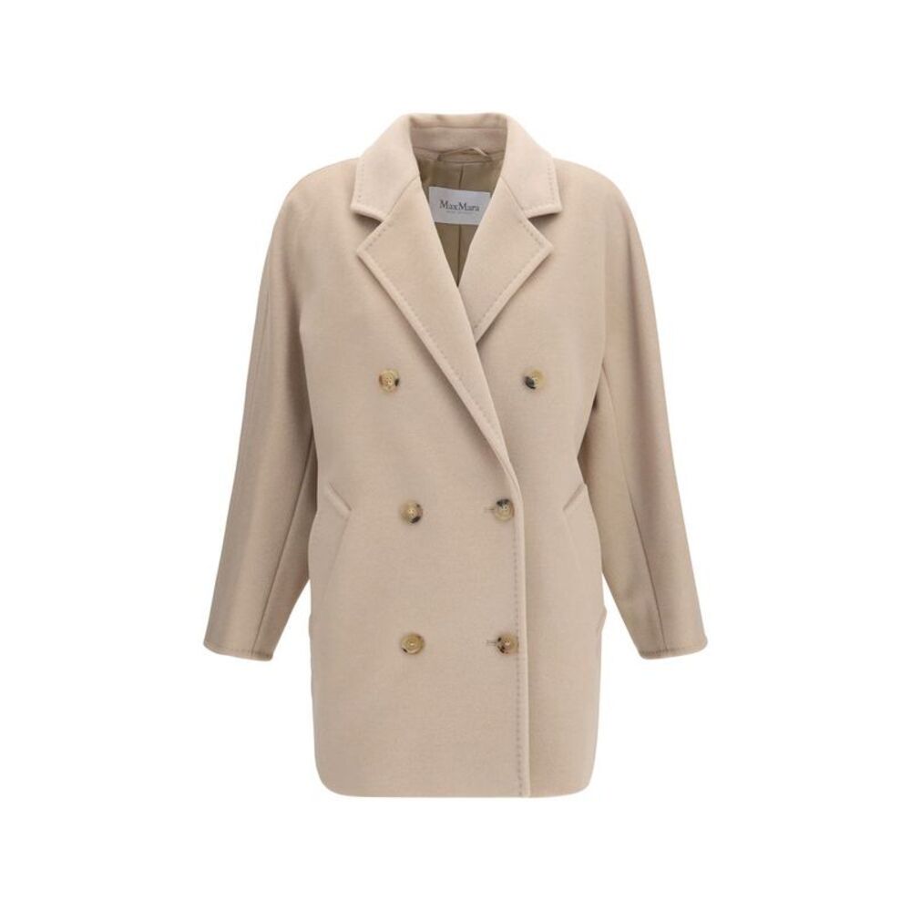 Max Mara Beige Wool Oves Aries Full-Length Women's Jacket